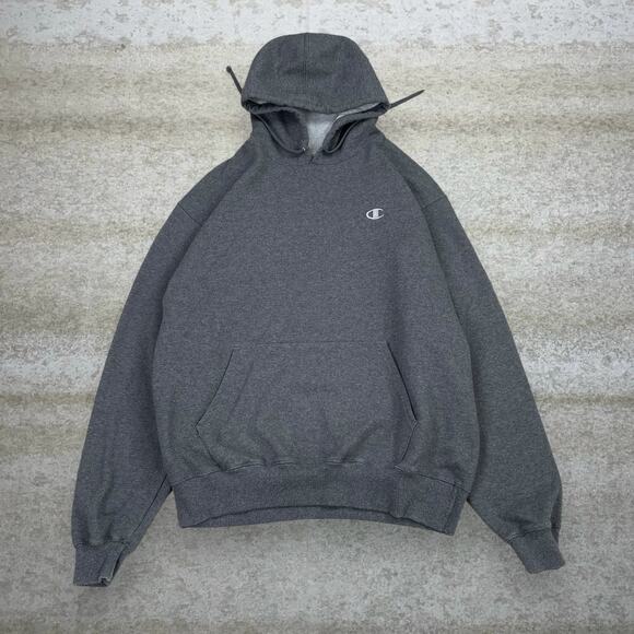Grey Champion Hoodie Subtle Embroidered Logo - Picture 1 of 3